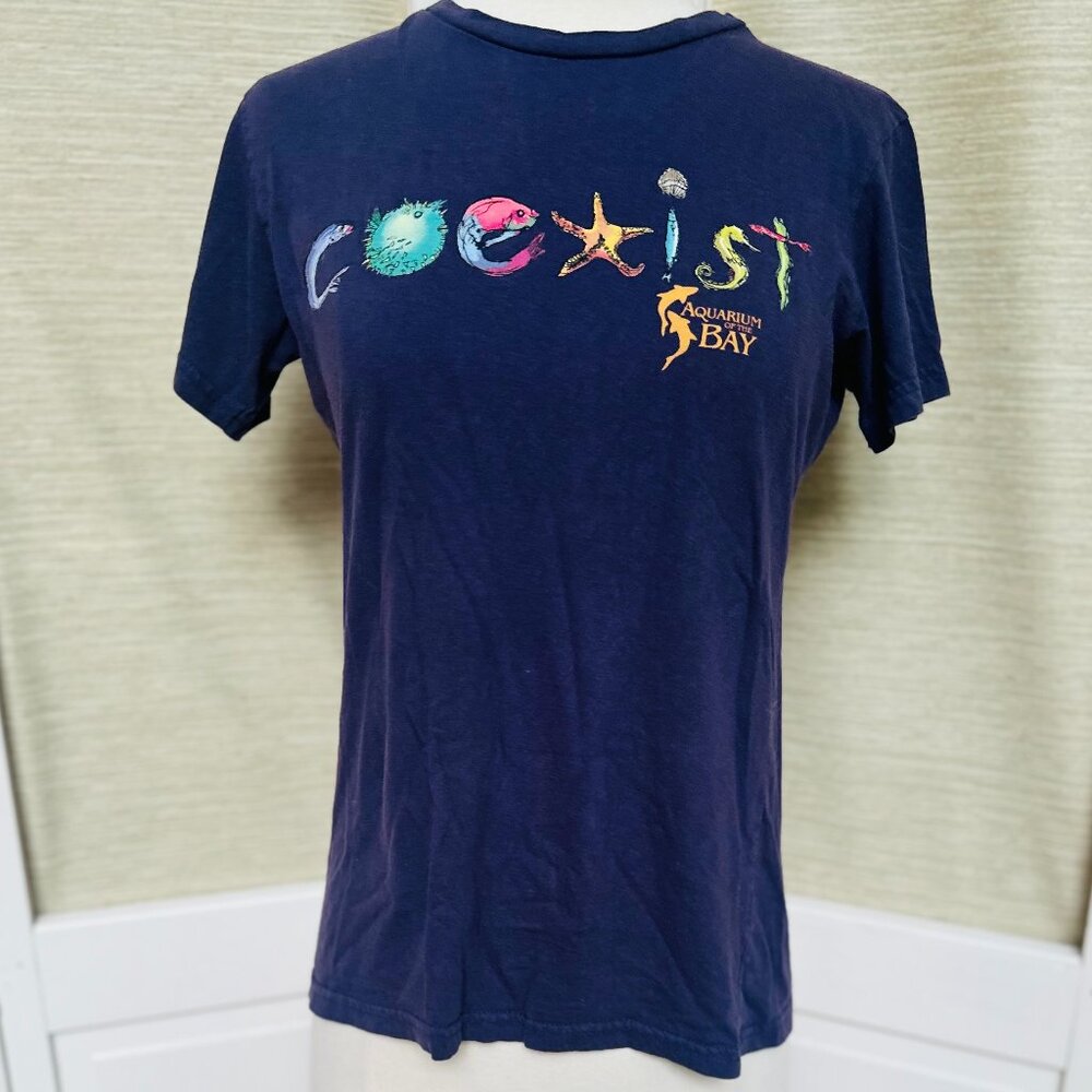 Vintage Coexist Aquarium T-Shirt Aquarium of the Bay Tee Vintage Earth Day Shirt